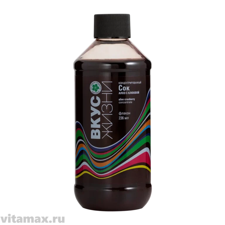 Концентрированный сок алоэ с клюквой, флакон (236 мл)